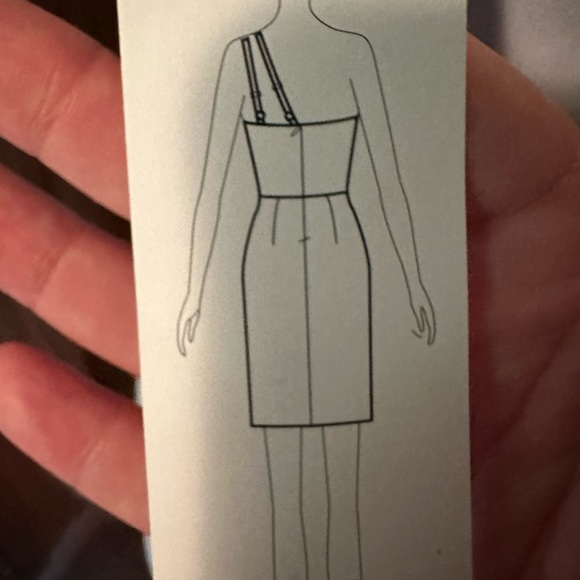 BCBG asymmetrical dress in arctic ice - Picture 7 of 9